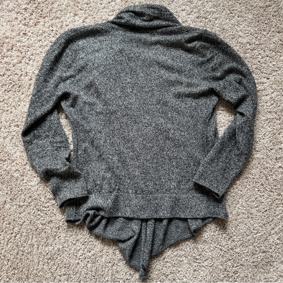 Dark Grey Open Cardigan Wrap Sweater – No Size Tags, Fits Like Women’s Medium - Picture 6 of 10